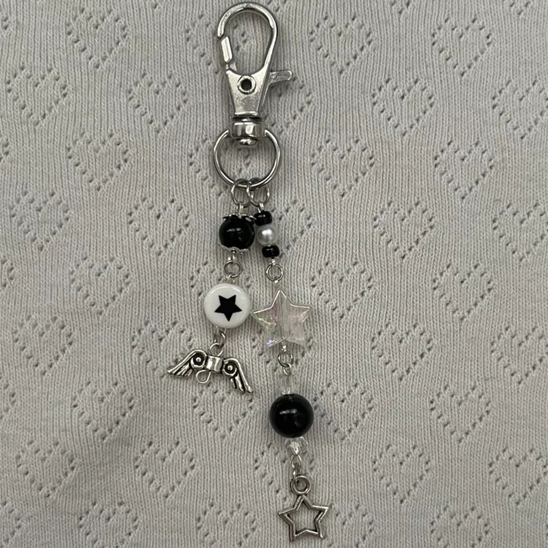 

Black Star Keychain Bag Accessories Grunge Stars Gift Ideas