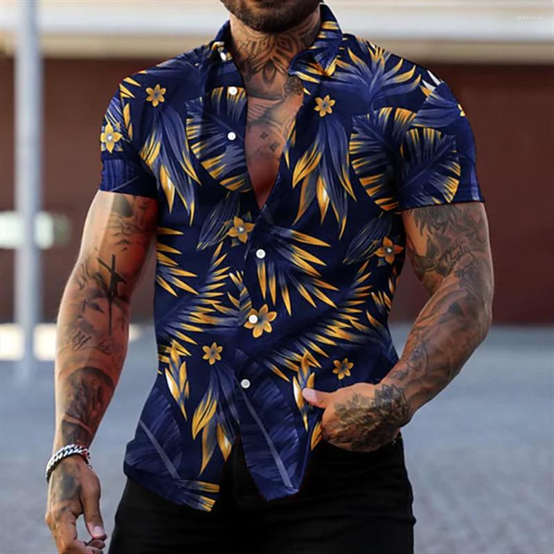 

Men's Casual Shirts Hawaiian Shirt For Mens 2023 3D Print Short Sleeve Blouse Beach Holiday Top Tee Summer Oversized Men's Clothing