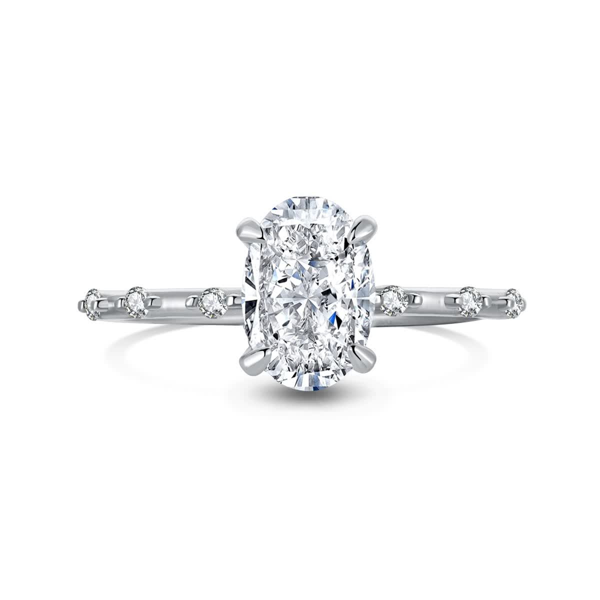 

GemKing DY120663 Luxury Big Square Cut Zircon Ring Micro Paved Cz 5A Cubic Zirconia 925 Ring For Women Jewelry Silver Female Rings Wedding