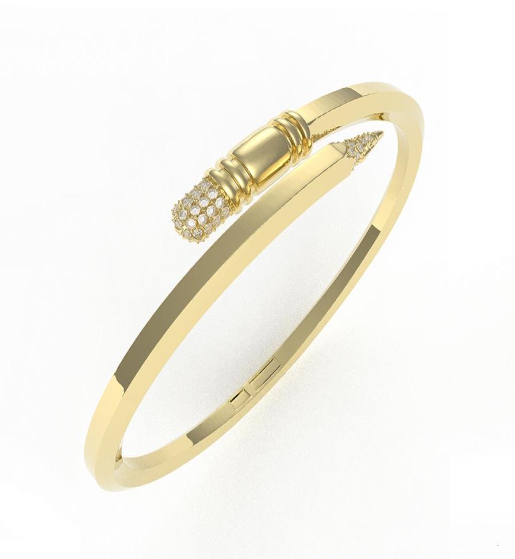 

Bangle TIRIM Trendy Cuff Bracelet For Women Cubic Zircon Pen Pencil Nail Dubai Saudi Girls Wedding Party Jewelry Accessories 221106423312