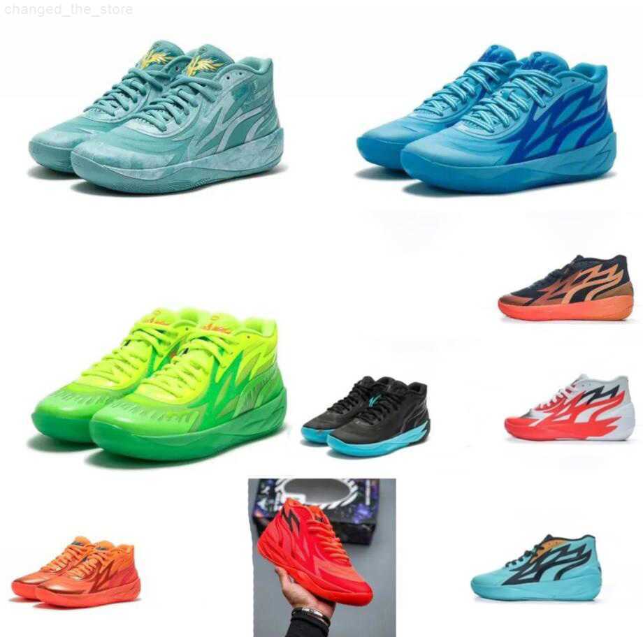 

Mens lamelo ball MB. 02 basketball shoes Roty Slime Jade Phenom Rick Green and Blue Morty Red Black Gold ELEKTRO AQUA sneakers tennis, 2#bred