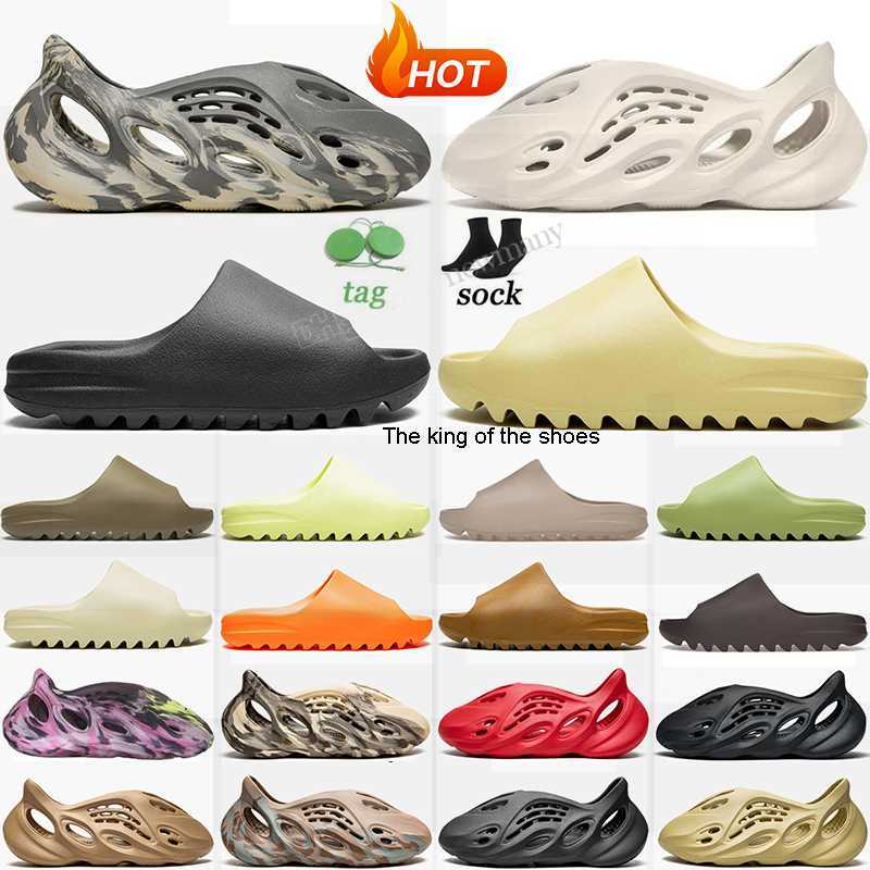

Designers Slippers Foam Runner Men Woman Sandals slider Vermillion Mineral Blue Onyx Pure Slipper Ochre RUNR Bone Resin Clog Desert Ararat runr slides, 23