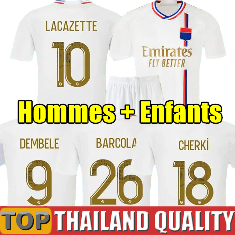 

OL 23 24 Maillot de foot Soccer Jerseys lyon TETE OL AOUAR TAGLIAFICO football shirt 2023 2024 TRAORE man kids kit tops fans player uniforms, 22/23 home player - men