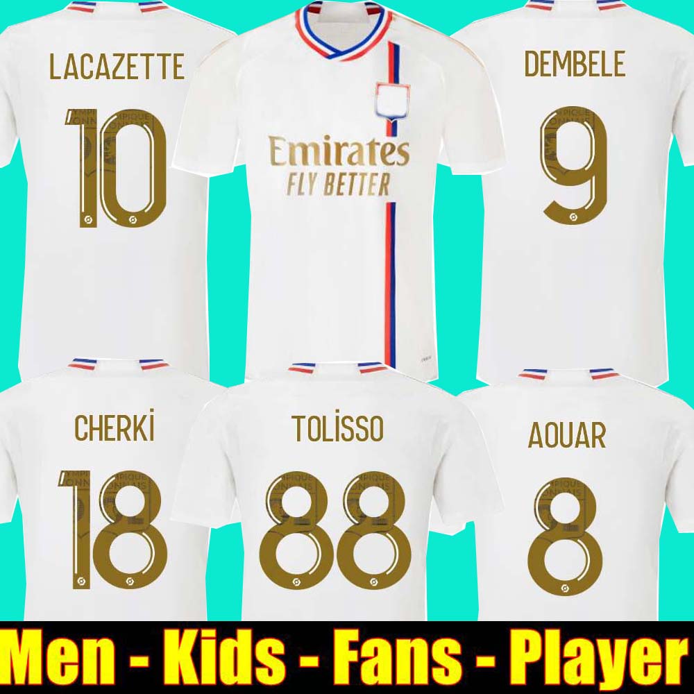 

Soccer Jersey Fans player 23 24 Maillot 2023 2024 digital fourth football shirts TOKO EKAMBI CHERKI AOUAR HOME Lyon DEMBELE TOLISSO, 22/23 home adult player version