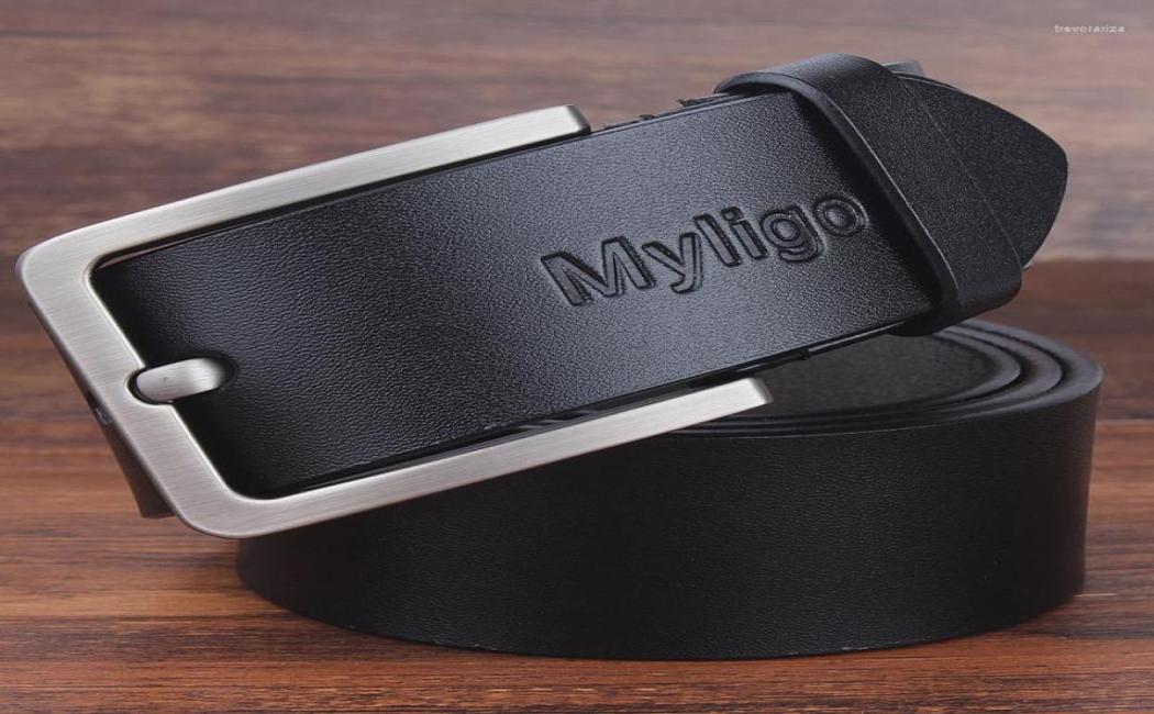 

Belts Genuine Leather Men Belt Classic Pin Buckle Dress Waistband Strap For Jeans2561222, Brown