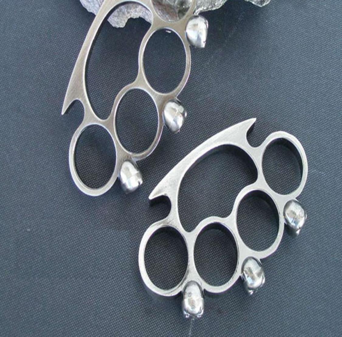 

and Skull Gear Heavy Thickness Steel Brass Knuckles Fighting Duster Powerful Self Defense Knuckle Mens Selfdefense Tool Dropsh5961583