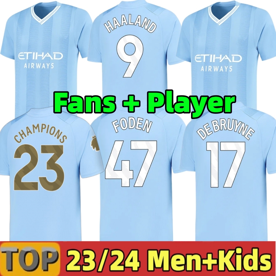 

4XL 22 23 24 Manchester soccer jerseys HAALAND DE BRUYNE 2023 2024 PHILLIPS home away blue City GREALISH STERLING FERRAN MAHREZ foden Men kids football shirt, 23 24 home aldult+epl champions 23