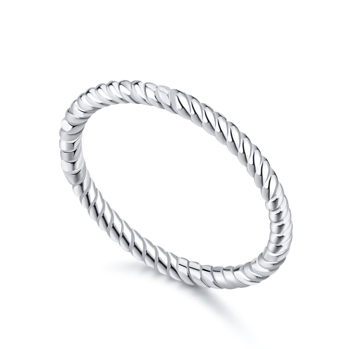 

GemKing NE120153 trendy simple design minimalist 925 Sterling Silver Celtic Knot Ring Simple Cross Infinity Wedding Band for Women