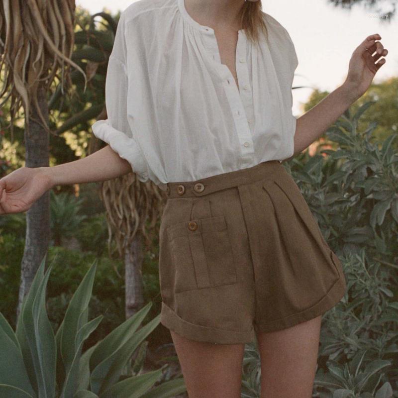 

Women' Shorts 2023 Spring Summer Casual Loose Slim High Waist Wide Leg Pants Straight Women, Khaki