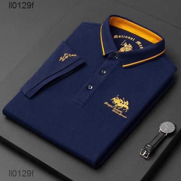

er Men Polos Luxury Business Lapel Polo Shirt Casual Short Sleeve Embroidered Top Slim Fit T-shirt M- male tee high quality designer NJUV, Style c