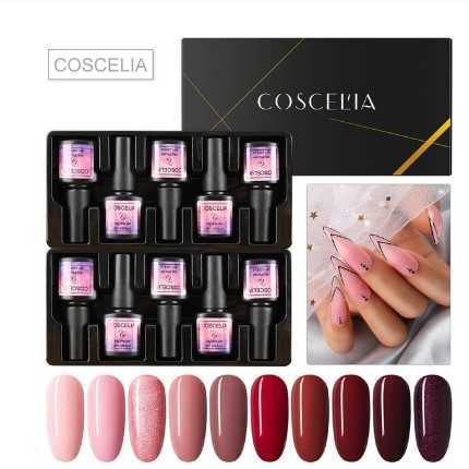 

10pc /set Nail Gel Polish Set Semi Permanent Varnish Soak Off Uv Gel Nail Polish Kit Uv Gel for Nail Gellack Manicure Set2sxurdim, As shown