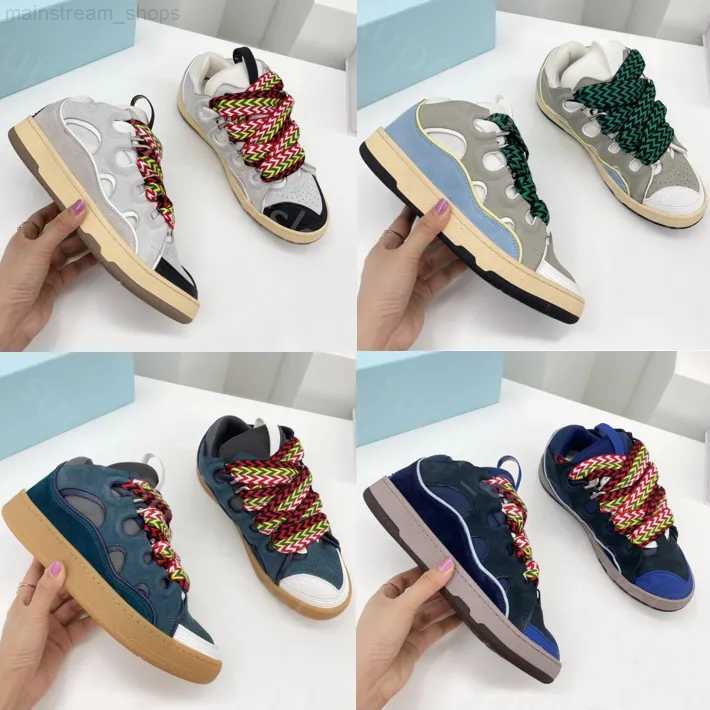 

Designer Shoes Top quality Classic Casual Shoes Curb Sneakers Multicolor nappa Calfskin Rubber Platform Luxury Men women Sneaker Leather Mesh Woven Size 35-46