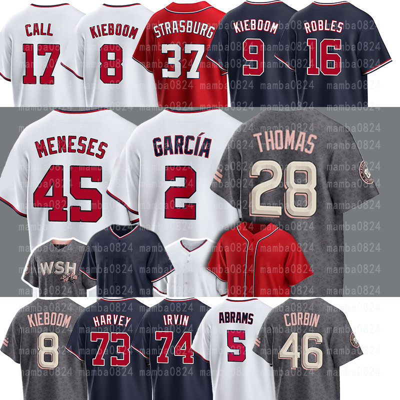 

Joey Meneses Baseball Jerseys Luis Garcia Lane Thomas Alex Call Carter Kieboom Stephen Strasburg Jeimer Candelario Patrick Corbin Keibert Ruiz Stone Garrett, Men(guo min )