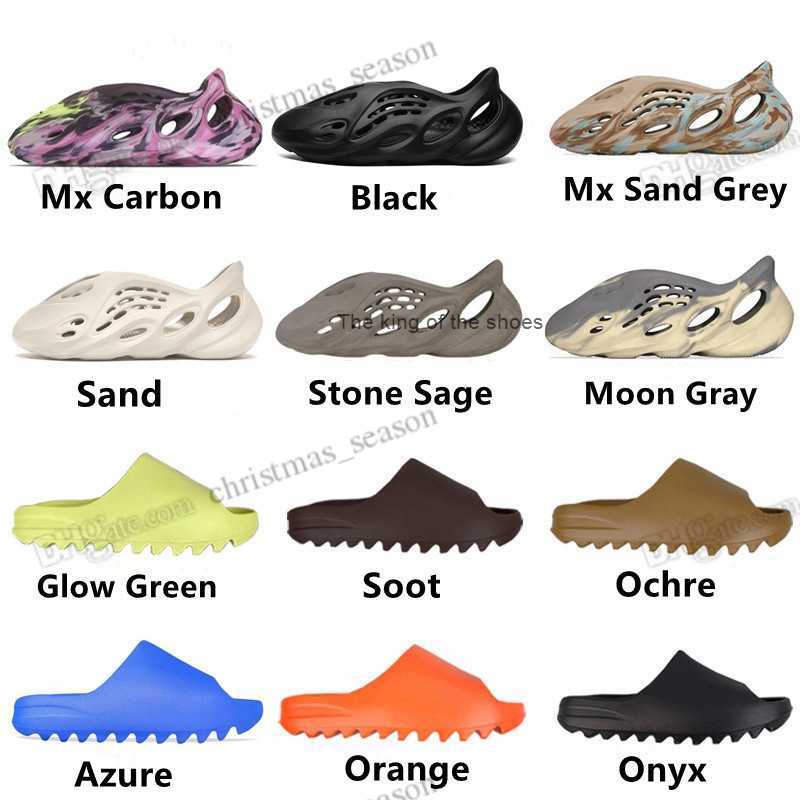 

Designer Slipper Sandals foamrunners Soot Onyx Slides Mens Woman Comfortable Carbon Glow Green Black Bone Ochre Desert Sand Pure Foam Runner Eva Rubber Slippers, 2 ochre