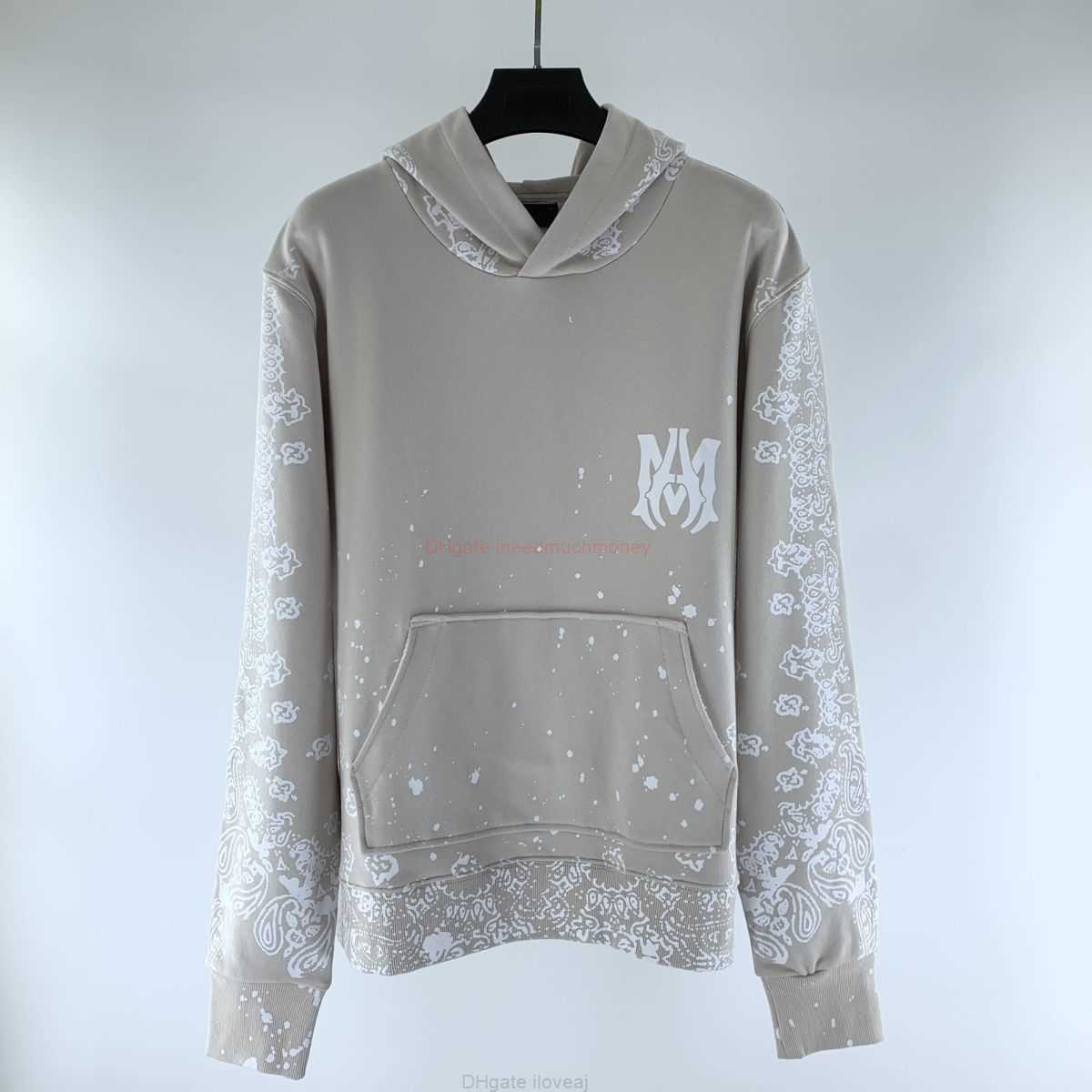 

Designer Clothing Mens Sweatshirts Amires Am Hoodies 23ssAmies Letter Cashew Flower Print Long Sleeve Ink Jet Loose Youth Fashion Pullover Casual Hoodie Fashion St, Shipping fee