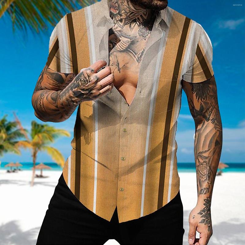 

Men's Casual Shirts 2023 Printed Men's Clothing Coconut Tree Shirt For Men Fashion Short Sleeve Male Clothes Beach Party Summer, Sky blue