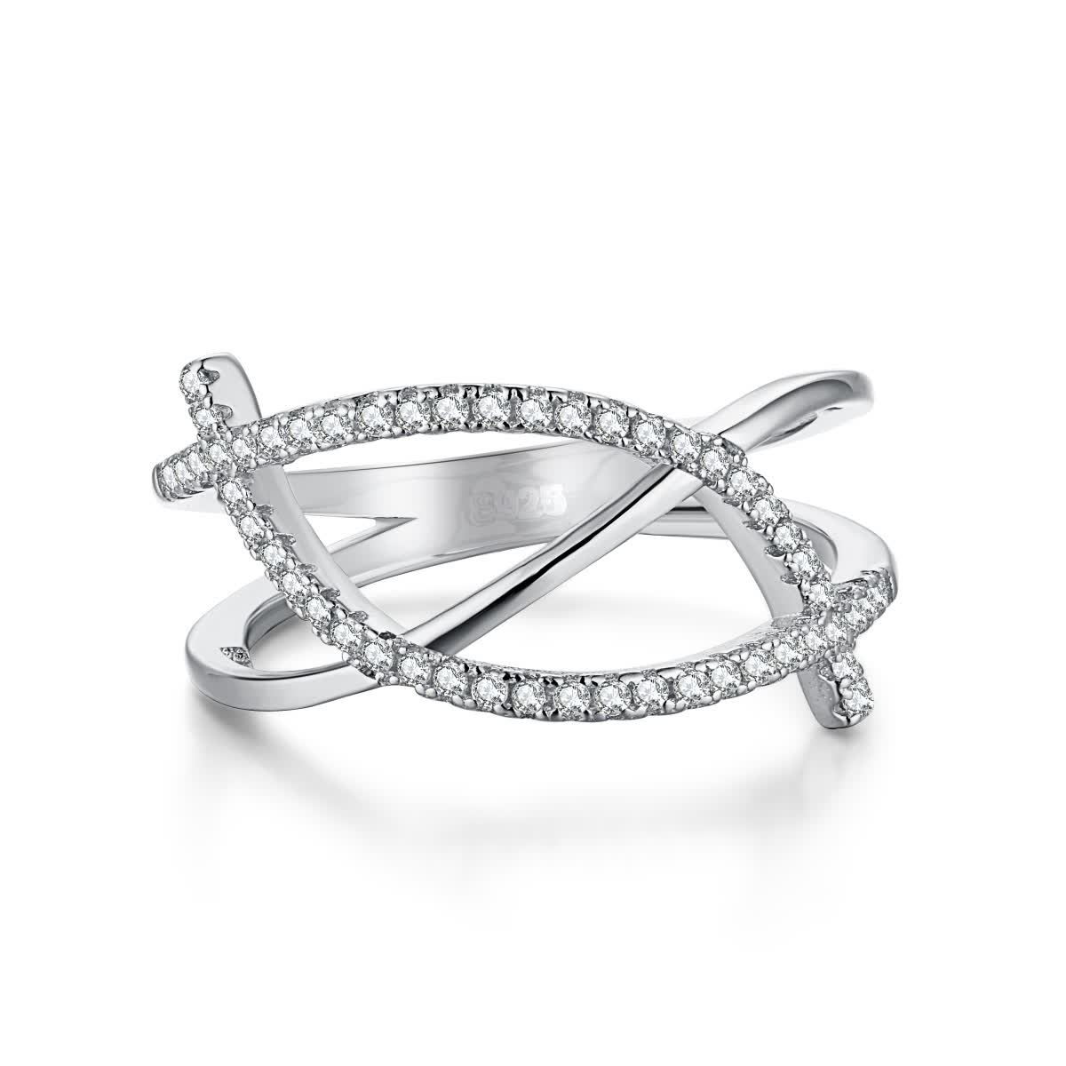 

GemKing DY120210 crown ring inlaid blank Stackable Ring matte anti allergy 925 Silver Ring for lady