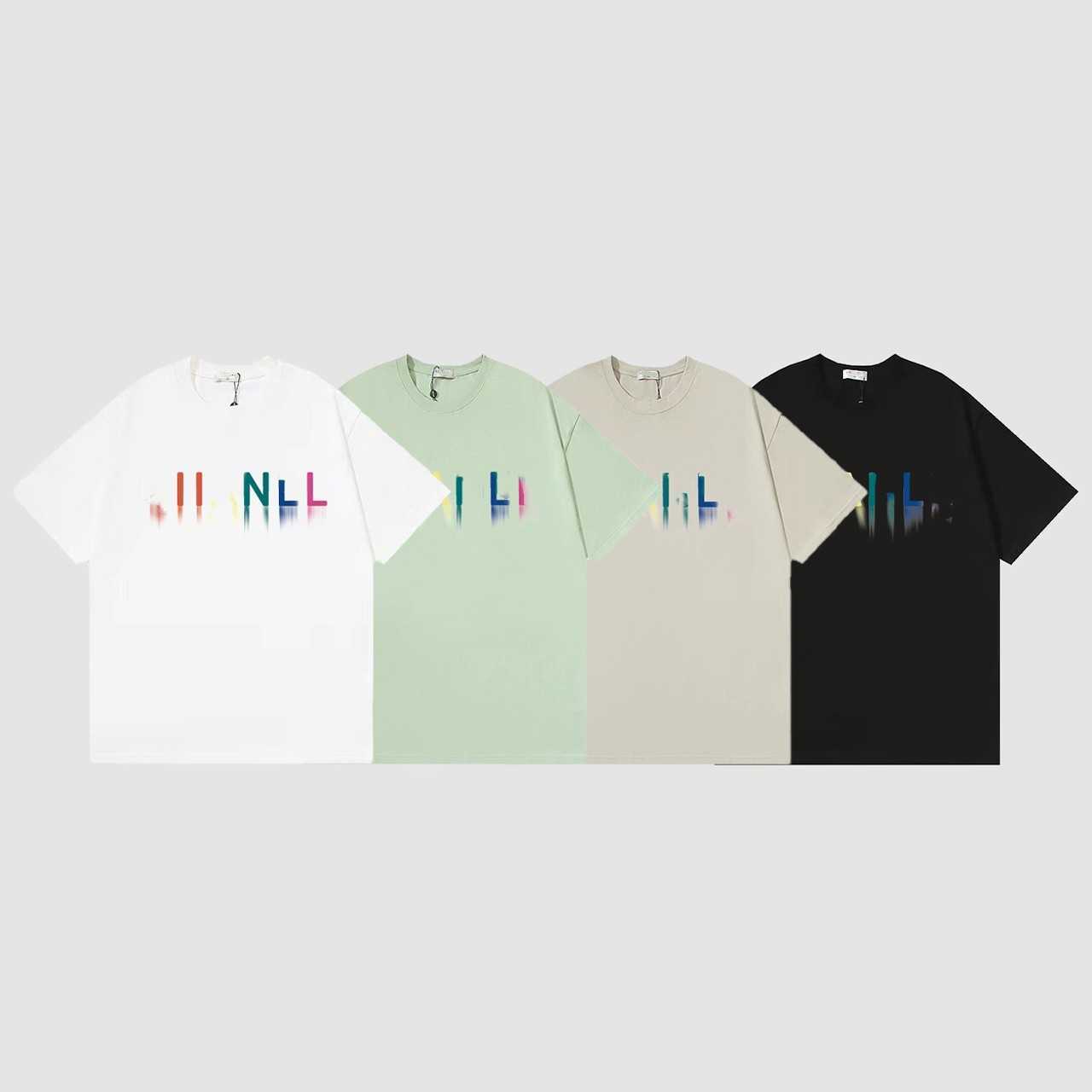 

Men's Designer T-shirts Channer T Shirts 23 New Luxury Gilts Lettering Printed T-shirt Bal Man Women's Shoulder Gold Button Round Neck Loose Short Sleeve Top men t shirts, 11