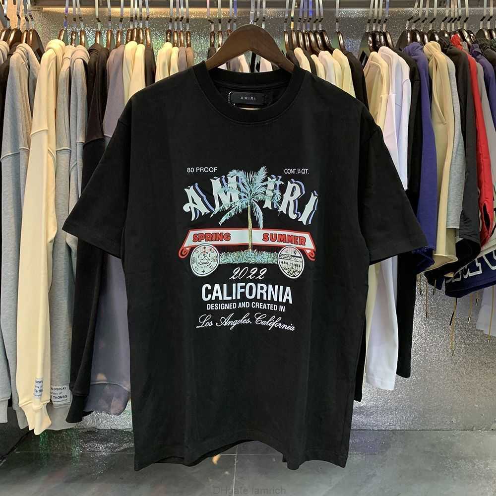 

Designer Fashion Clothing Amires Tees Am Tshirt Amies Pure Cotton Short Sleeved Tshirt for Men Springsummer 2023 New Style Inside Ins Couple Wear Clothes Summer Luxu, White