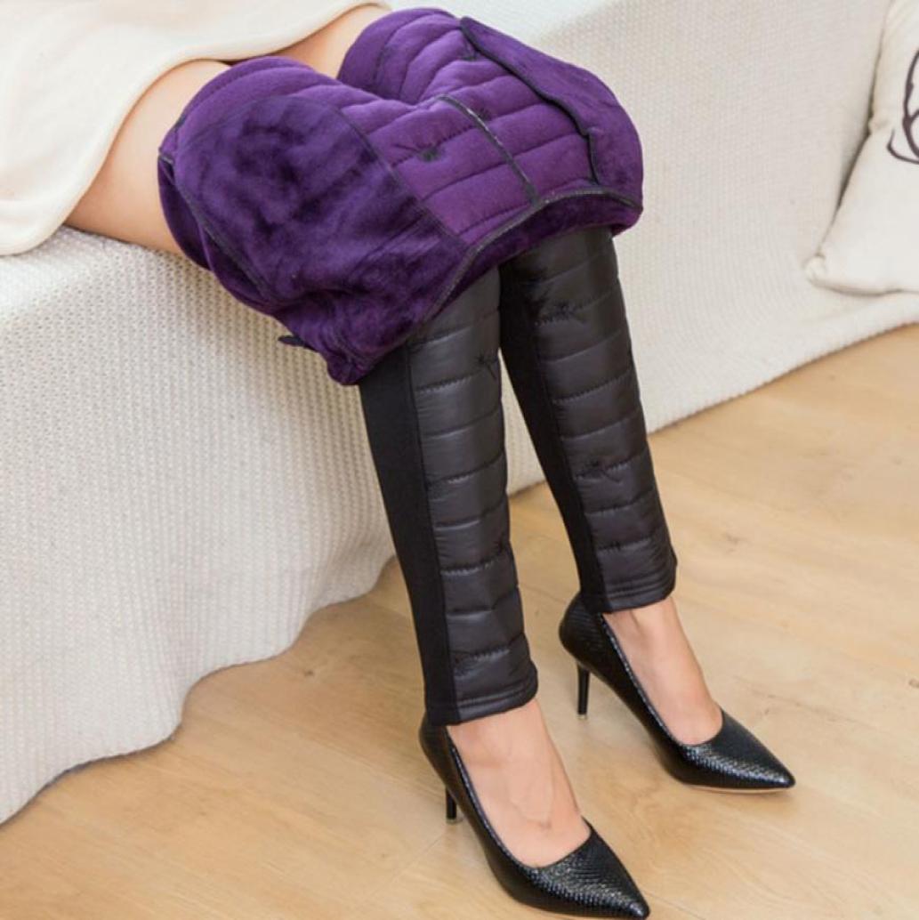 

Skiing Pants Winter Snow Ski women Thick Fashion Embroidery trousers down Cotton velvet Mom straight pants Large Size sweatpants 24841340, Black