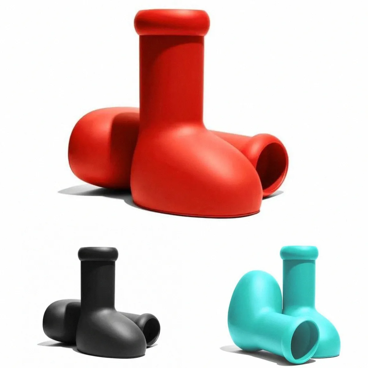 

New Fashion Kids Shoes Big Red Boots MSCHF Rain booties Boys Designer Girls High Astro Boy Boot Kid Youth Children Thick Bottom Non-Slip Boo