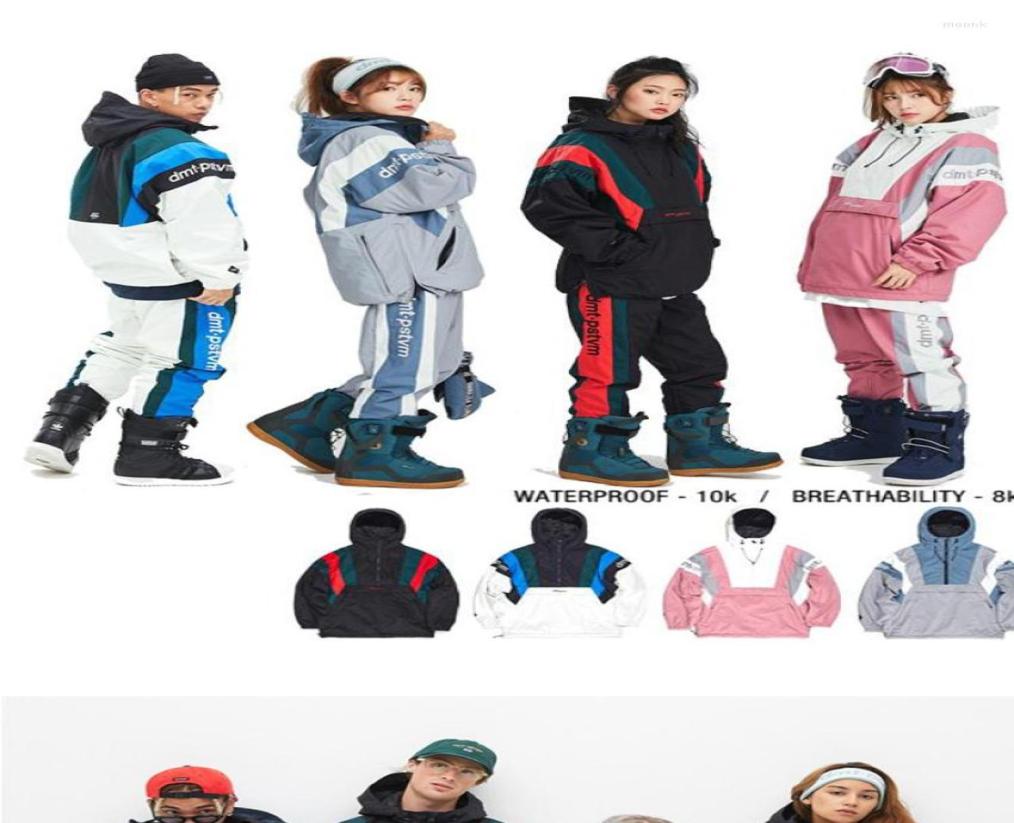 

Skiing Suits Men And Woman 039S Waterproof Mountain Snowboarding Jacket Winter Windproof Warm Ski Clothing MultiPockets1226321, Pink