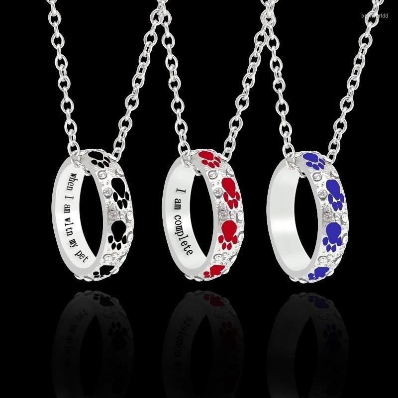 

Pendant Necklaces DIY Necklace Kpop Vintage Ring Clavicle Metal Rhinestone Claw Print Pattern Novel And Unique Fashion Jewelry