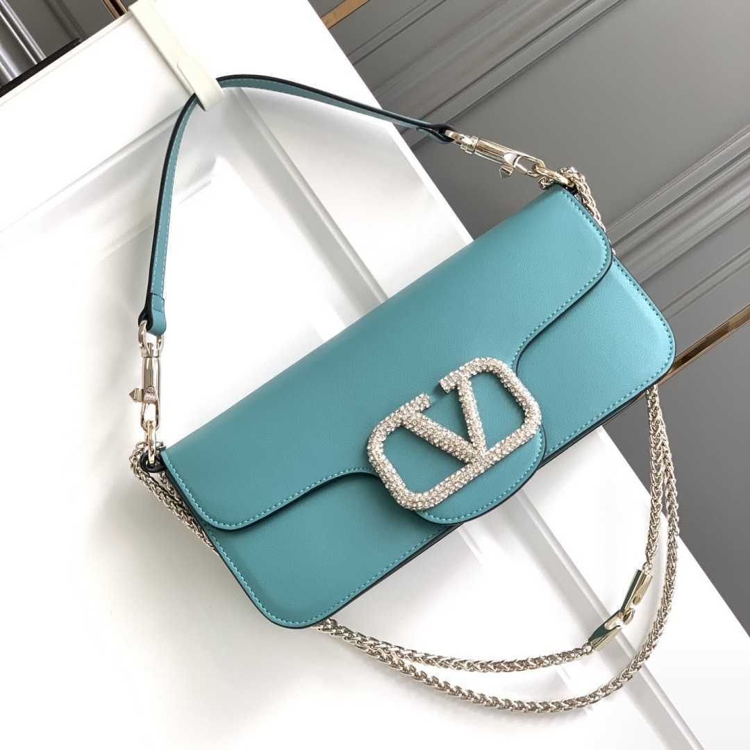 

Women Beach Bags Crossbody Designer Valentino Bag Saddle Handbag Purse Diamond Big Summer Portable Underarm Chain Handbags, Black-27x13x6