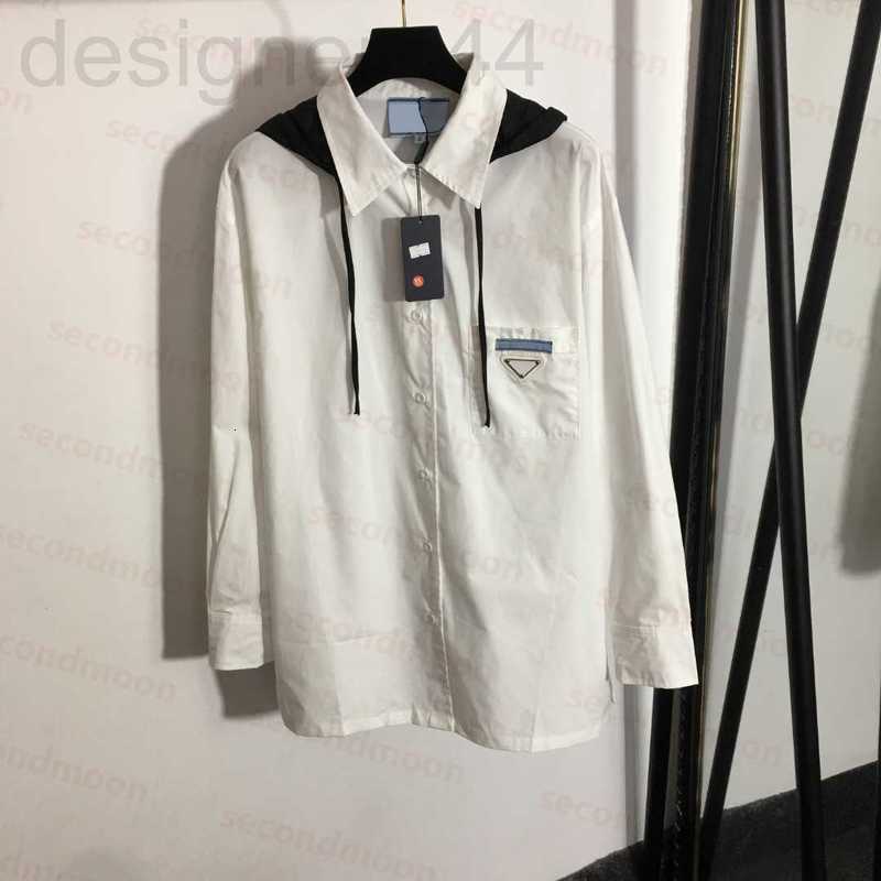 

Women's Blouses & Shirts designer Women Breathable White Metal Badge T Shirt Long Sleeve Casual Style TSummer Fashion Tees D532