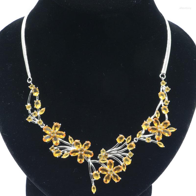 

Chains 25g 925 SOLID STERLING SILVER NECKLACE CHAIN Fancy Golden Citrine London Blue Topaz Green Peridot Rhodolite Garnet Woman's Gift