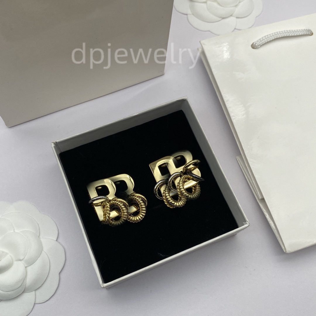 

New Luxury Designer Jewelry 18k Gold Plated - Stainless Steel Couple Weddingdesigner earrings Gift Accessories Wholesale