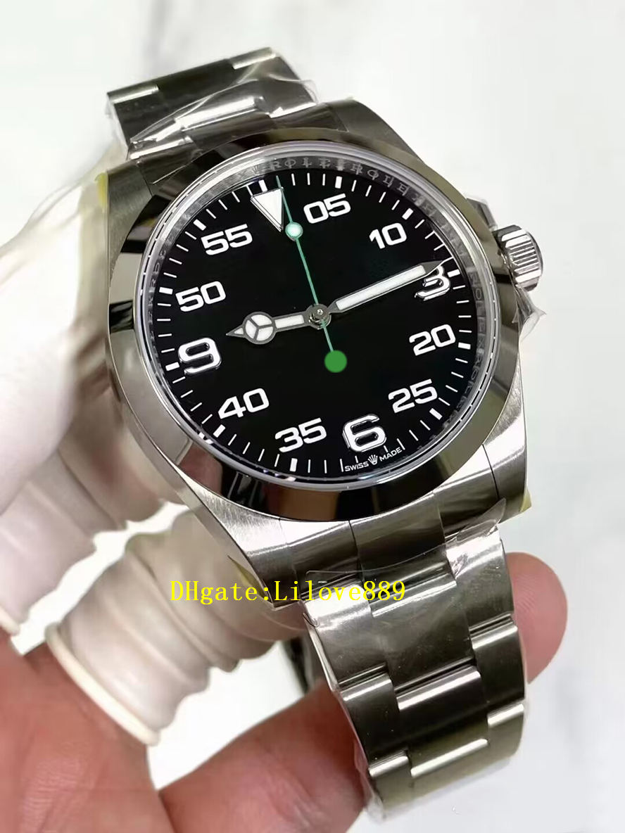 

2023 New Pattern Luxury Men's AirKing Watch 126900 Black Dial 40mm DJ Factory Automatic Mechanical Movement 3235 Water Resistant Watch, Polishing cloth