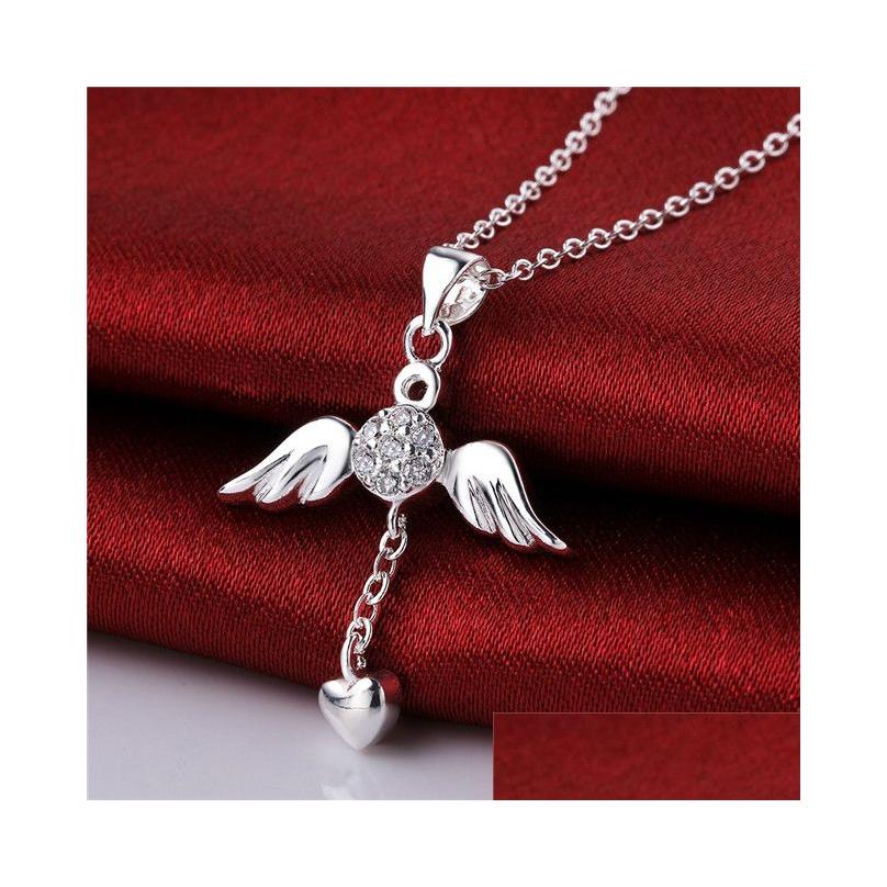 

Pendant Necklaces Womens Sterling Sier Plated Angle Wings With Zircon Gssn674 Fashion Lovely 925 Plate Jewelry Necklace Drop Deliver Dhdqq