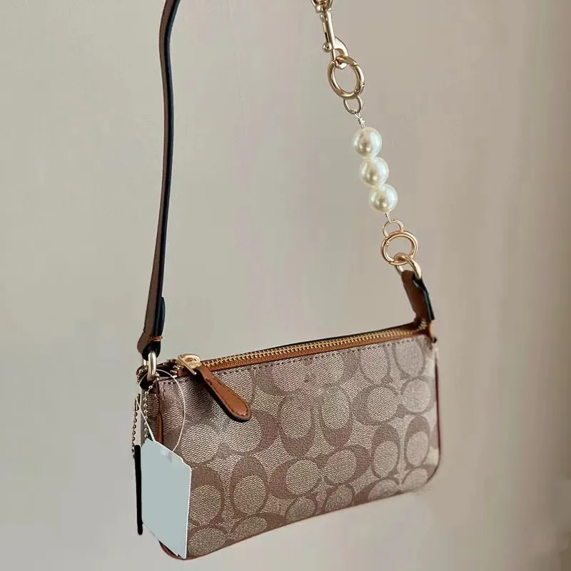 

designer satchel purses shoulder bag women trendy mini small size black brown pink green cosmetic makeup coin purse multi pochette luxury designer womens wallet, Light apricot color