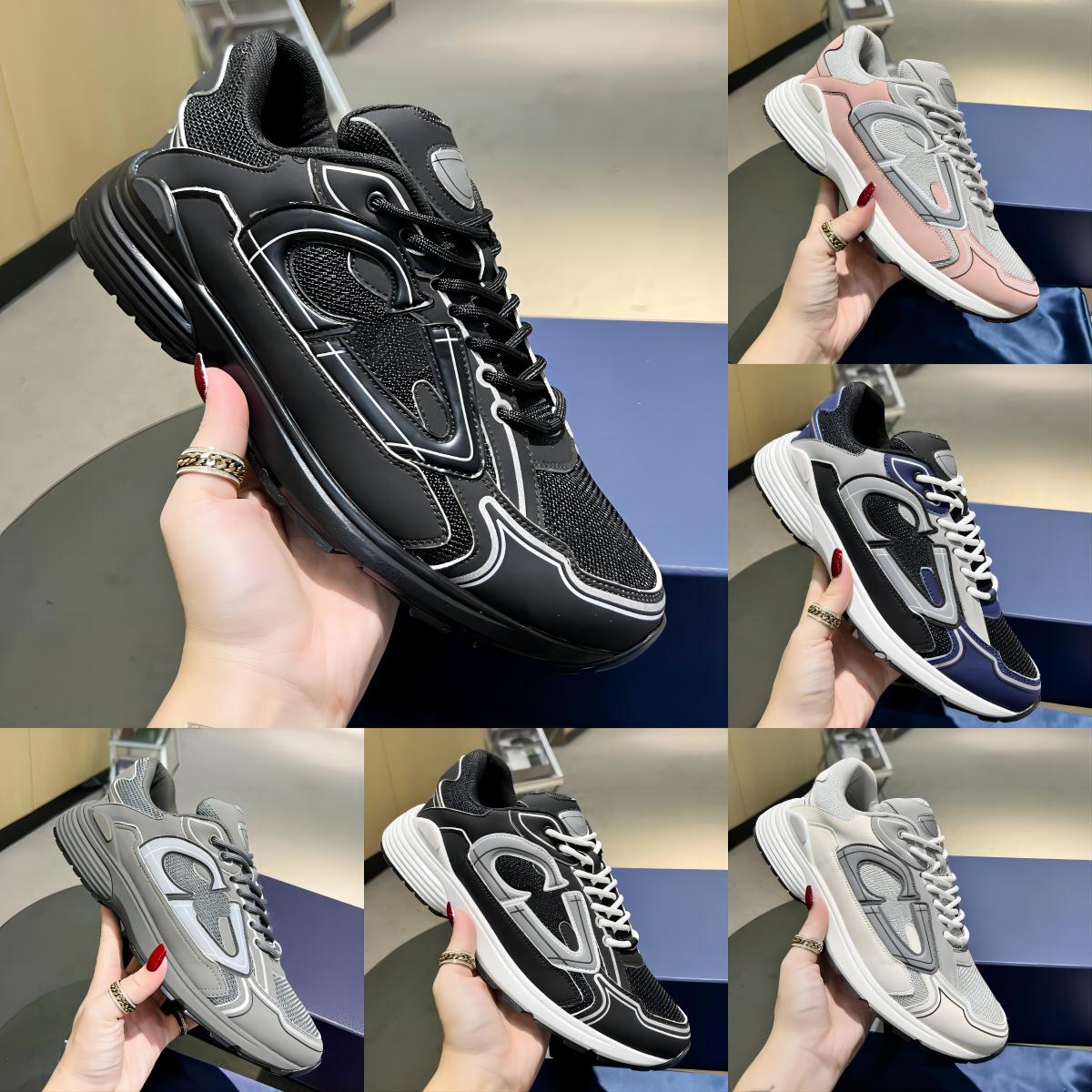 

2023 Designer B30 Sneakers Vintage Casual Shoes Men Women Trainers Oblique Technical Leather Reflective B30 Sneaker Suede Fabric Mesh Shoe size 35-47 01, Color 14