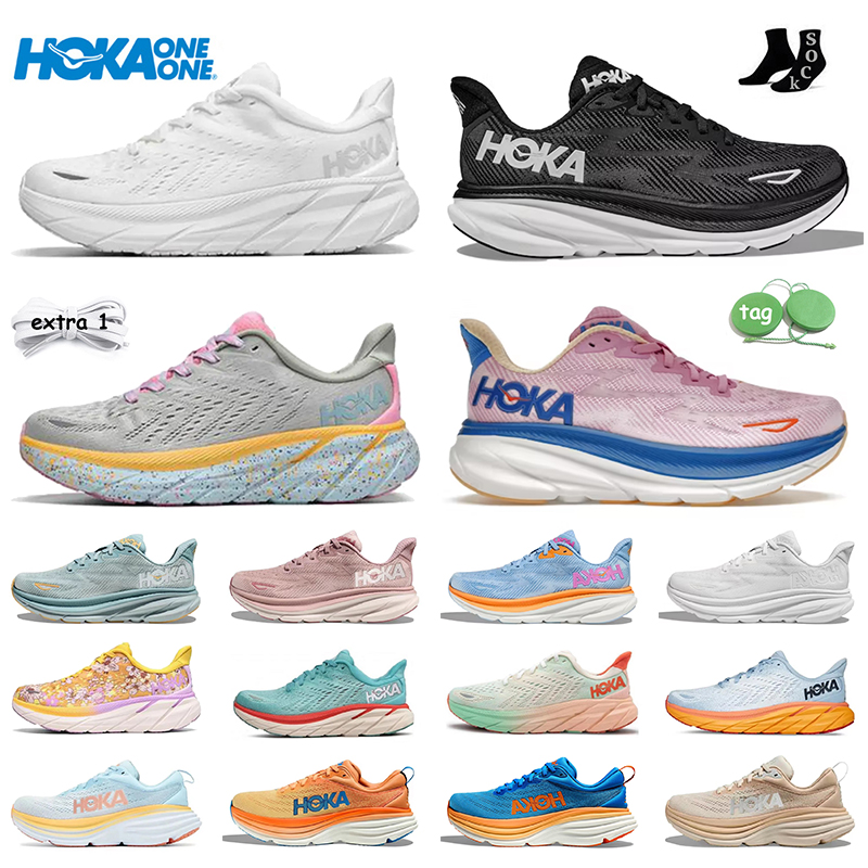 

Hoka One One Bondi 8 Shoes Triple White Black Hokas Clifton 8 9 Free People Cyclamen Sweet Lilac Carbon X 2 On Cloud Women Men Athletic Sports Trainers Runners Sneakers, C45 electric green 40-47