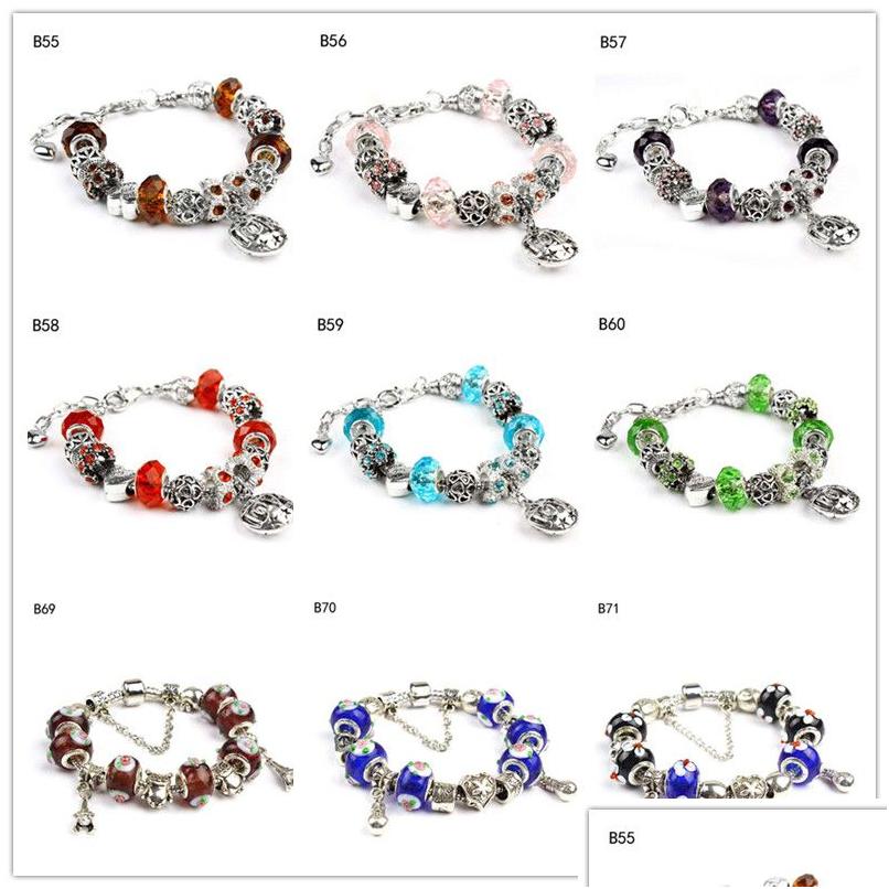

Beaded Hollow Lettering Tibetan Sier Glass Beads Charm Bracelet Brand Womens Diy European 6 Pieces A Lot Mixed Style Gtpdb7 Drop Del Dhac0