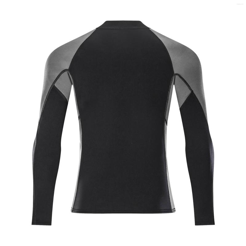 

Women' Swimwear 2mm Diving Top Sunscreen Clothing Separate Men Warm Anti-cold Long Sleeve Suit Swimming Surf Snorkeling Speed Dry Clothes, Gray black
