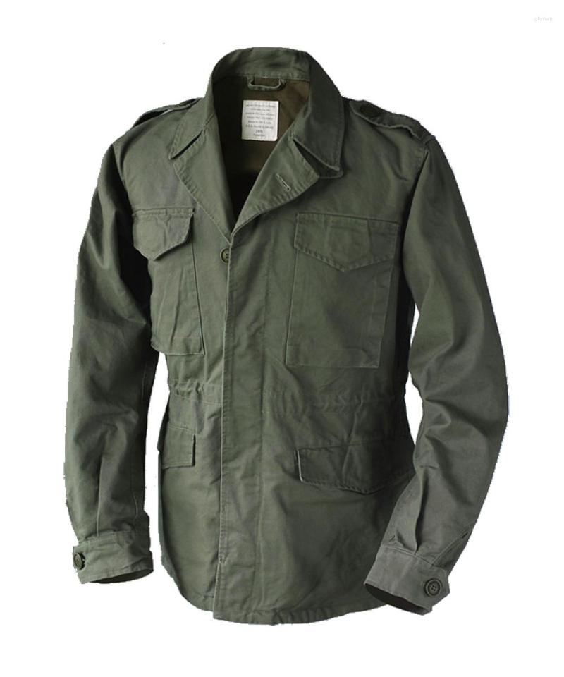 

Men's Trench Coats Reproduction US Army M-43 Field Jacket Vintage Men's Military Uniform M65, Army green