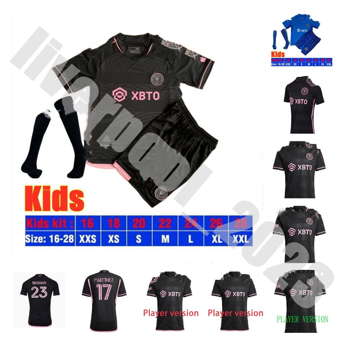 

23 24 Inter Miami CF Soccer Jerseys HIGUAIN CAMPANA YEDLIN BECKHAM MLS 2023 2024 TRAPP PELLEGRINI PIZARRO PIREZ MORGAN football shirt men kids Player Fans version 2XL, Adult 2