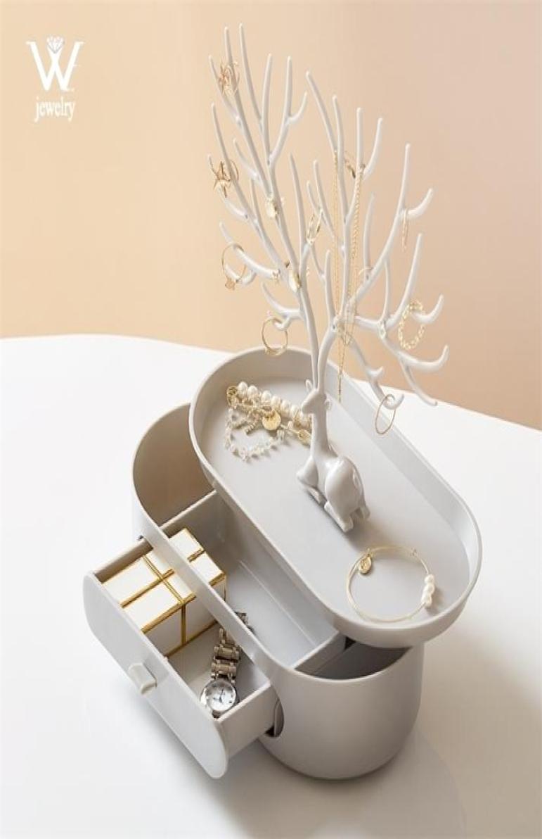 

WE Antlers Jewelry Rack Creative Earrings Necklace Ring Bracelet Deer Cases Display Stand Tray Tree Storage Gifts 2111054490027