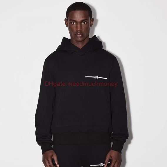

Designer Clothing Mens Sweatshirts Amires Am Hoodies Amies Trendy Brand New Winter Stripe Am Bone Letter Print Pullover Hooded Casual Loose Black Sweater Fashion St, Shipping fee