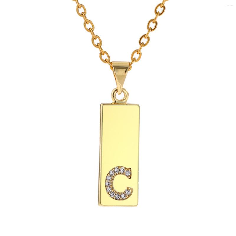 

Pendant Necklaces HI Dear Ladies And Students Token Style 26 Letter Stainless Steel Necklace. Pretty For You 21168