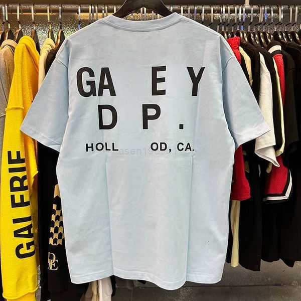 

American Short Sleeved t Shirt Gall Designer t Cotton Sweatshirt Men Women Summer Loose Pullover Top Letter Print Pattern Tee 2f55u, Yellow