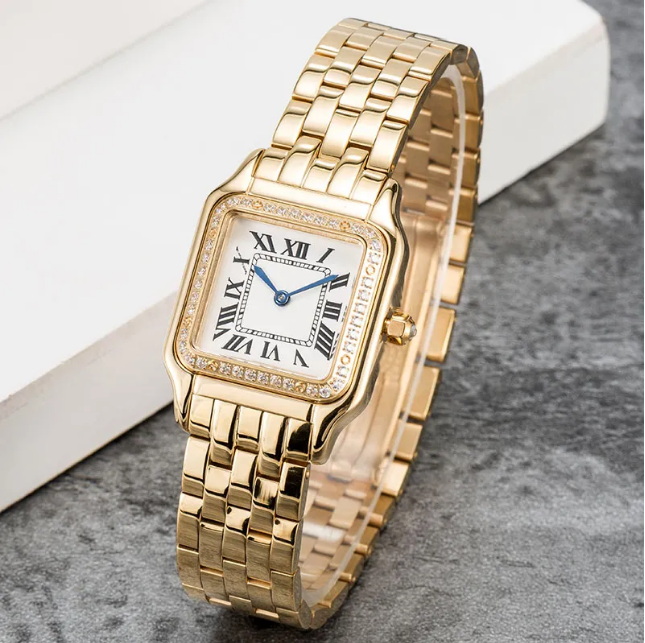 

Tank Women Watch Fashion With diamond Classic Panthere 316L Stainless Steel Quartz Gemstone For Lady Gift Top Quality With Design Wristwatch Montres de luxe U1 2023