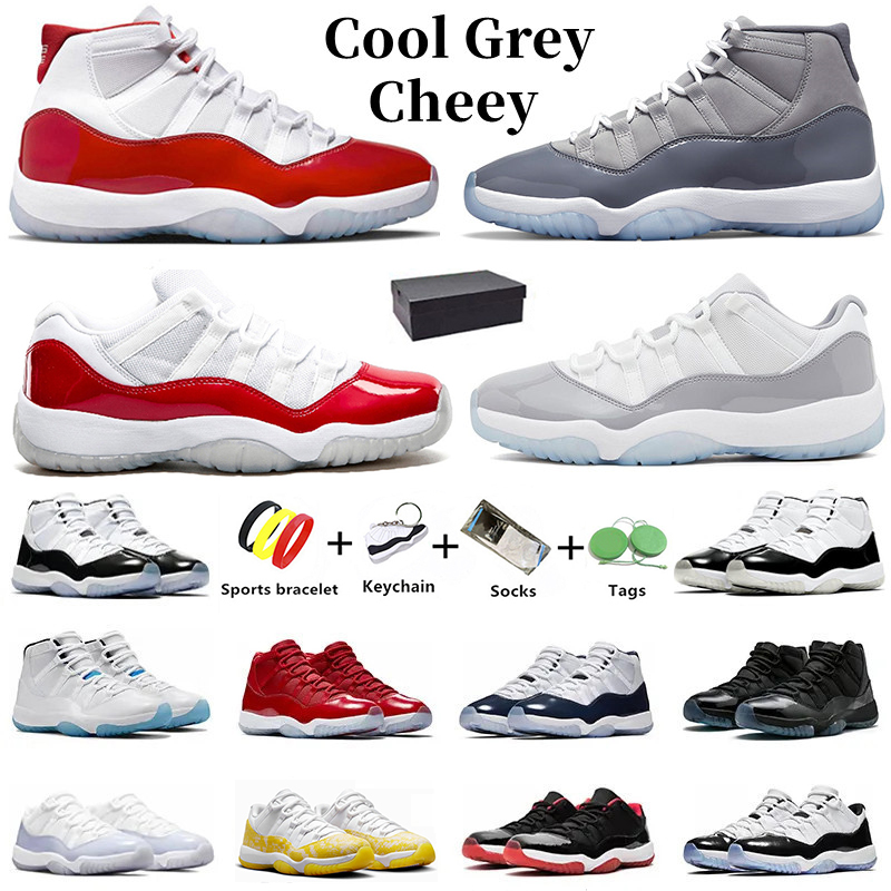 

with box Jumpman 11 high women mens basketball shoes Cherry Cool Grey DMP Concord Space Jam 11s low Pink Yellow Snakeskin Pure Violet Grey sports Trainers Sneakers, Color#31