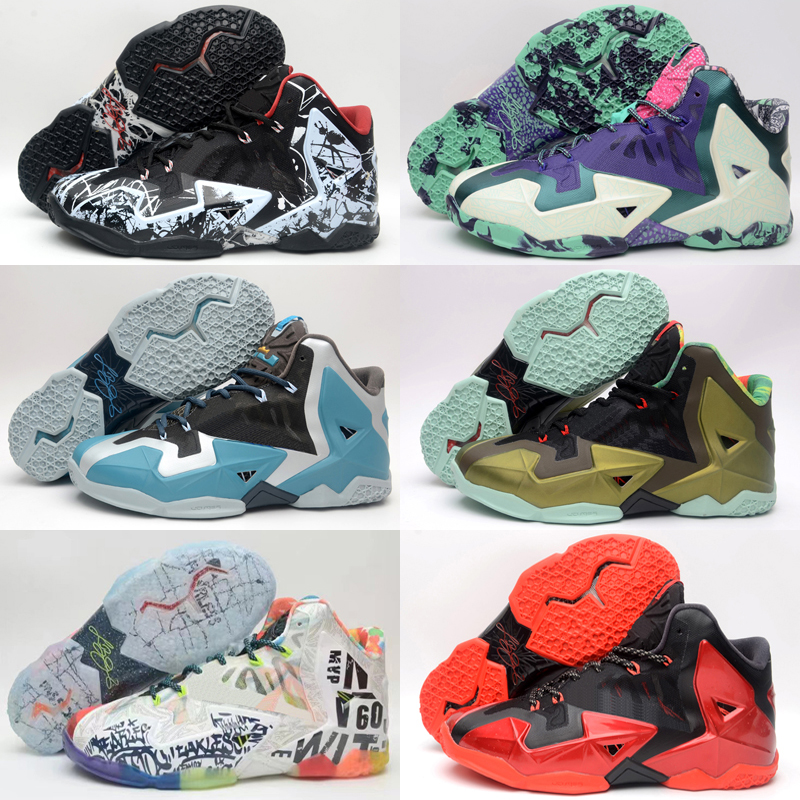 

Basketball Shoes LeBrons 11 Elite What The Graffiti LeBrons XI 11s All-Star Game Heat Away South Beach Outdoor Sports Sneakers Trainers Size 40-46, As photo 1