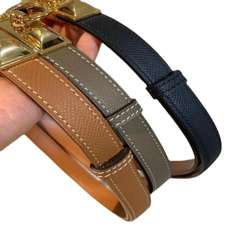 

New H family 18cm thin pants belt leisure fashion Kelly ly adjustable leather belt1347926, Black