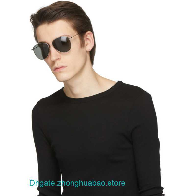 

Designer Y S L Sunglasses for Men and Women American Rookie Straight Hair SL328K 007 Pilot Grey Green Mirror Men's Women's