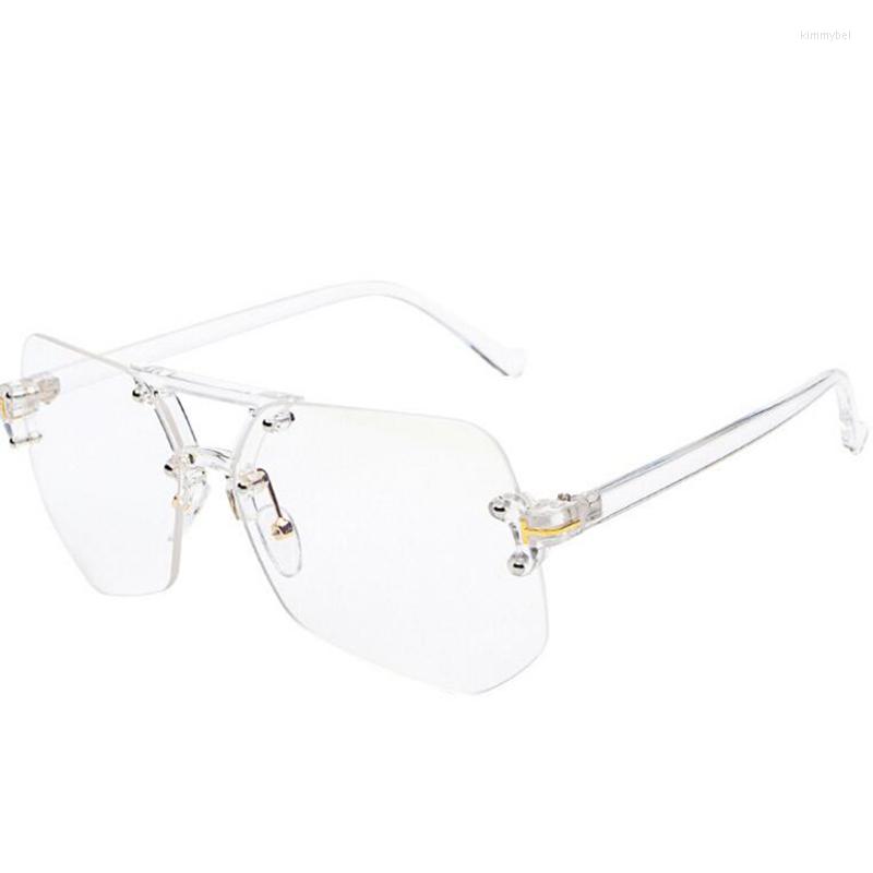 

Sunglasses Frames Fashion Clear Transparent Glasses Big For Women Men 2023 Male Spectacle Rimless Irregular